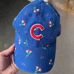 Cubs hat floral women